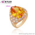 13336 Xuping Großhandel 18 Karat vergoldete Ring mit einem großen Champagner Farbe synthetischen Cz